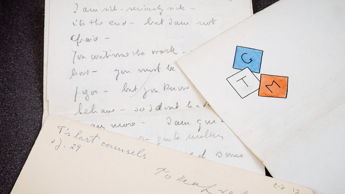 Doslovný přepis posledních slov T. G. Masaryka, včetně anglického originálu